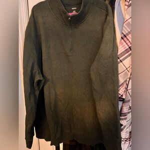Men’s Big and Tall Sonoma 4XB zipper pull over Forest green